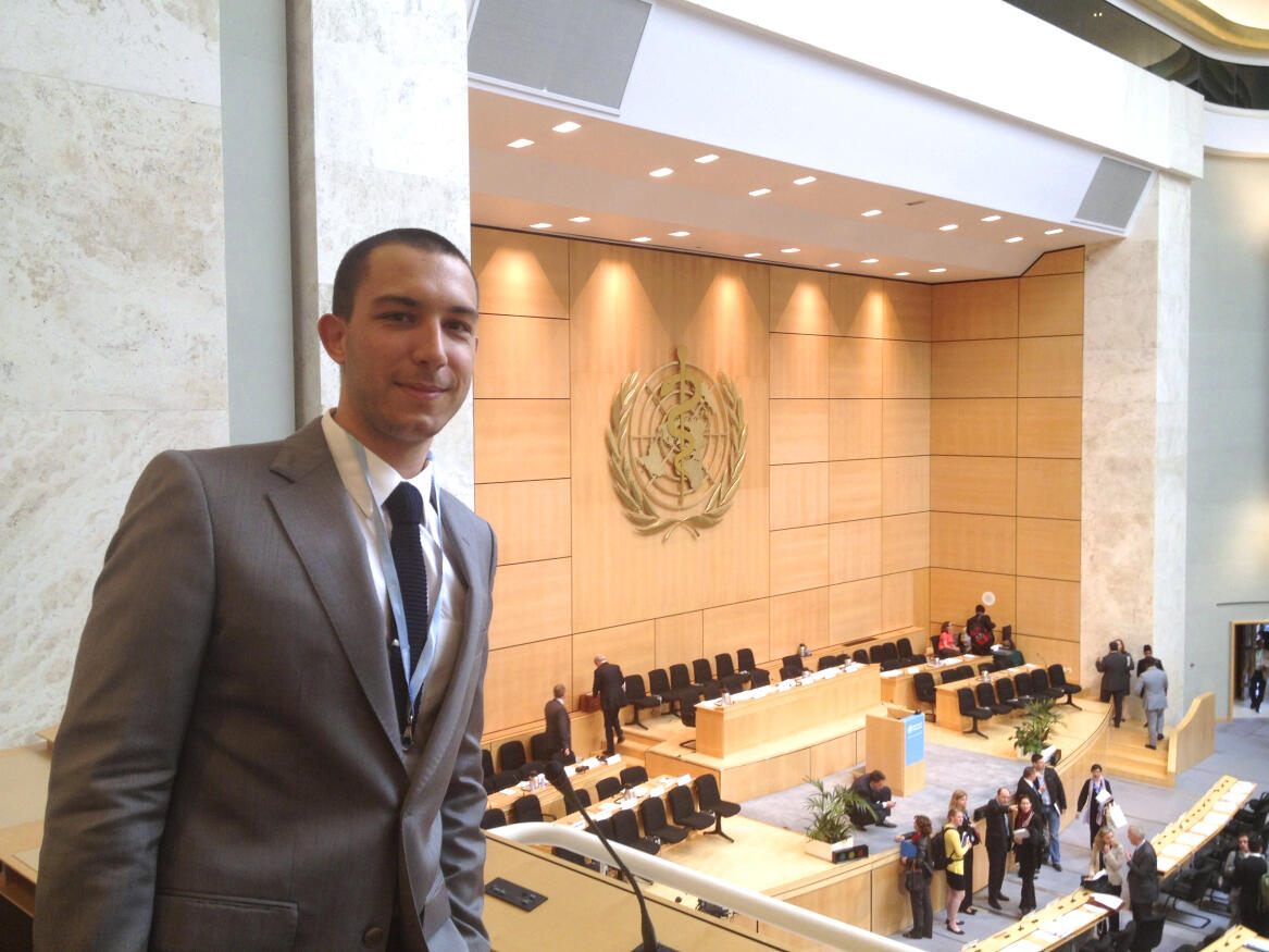 Adrian Diaz at the 66th World Health Assembly hosted by the United Nations. 