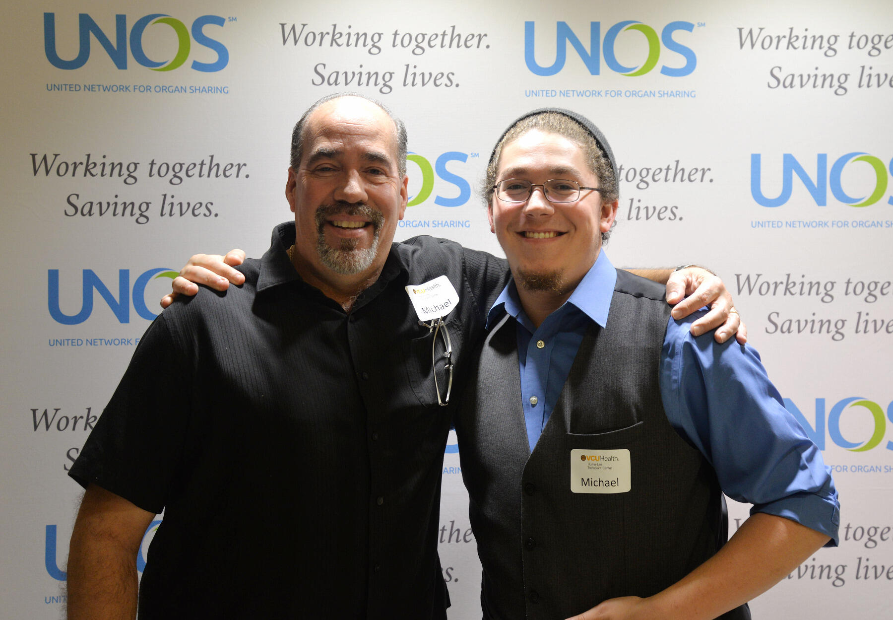 Michael T. Velez, right, donated a kidney to his father, Michael A. Velez, two years ago.