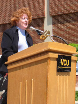 Karen Fields with VCU's Department of Human Resources talked about a new university policy on violence prevention in the workplace and threat assessment. The policy allows managers and supervisors, staff and faculty to request a threat assessment team to stop violence before it happens.

Photos by Mike Frontiero, University News Services