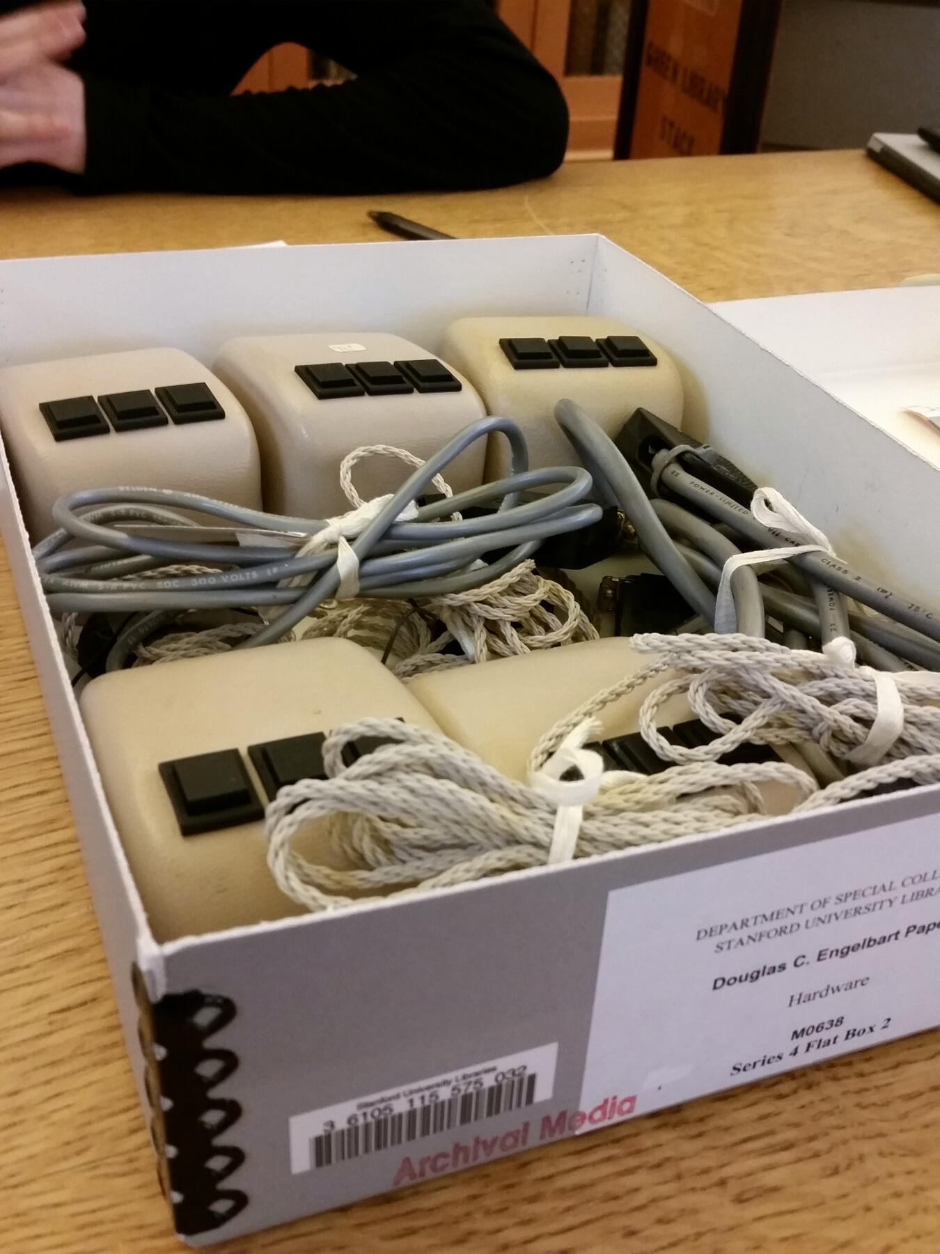 A box of early computer mice.