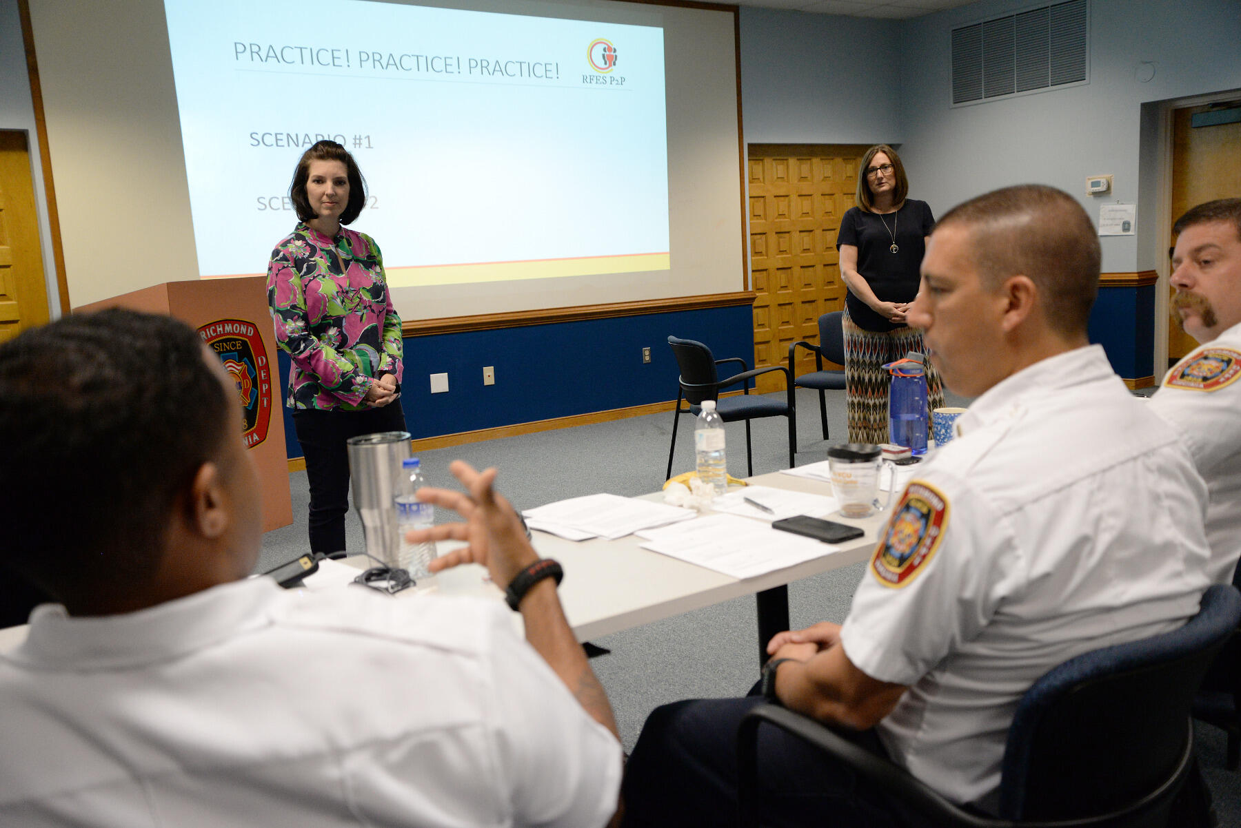 As part of the peer-support training, the firefighters learned how to conduct "motivational interviewing," a strategy for speaking with people about their problems that emphasizes making the space for others to work toward their own solutions.