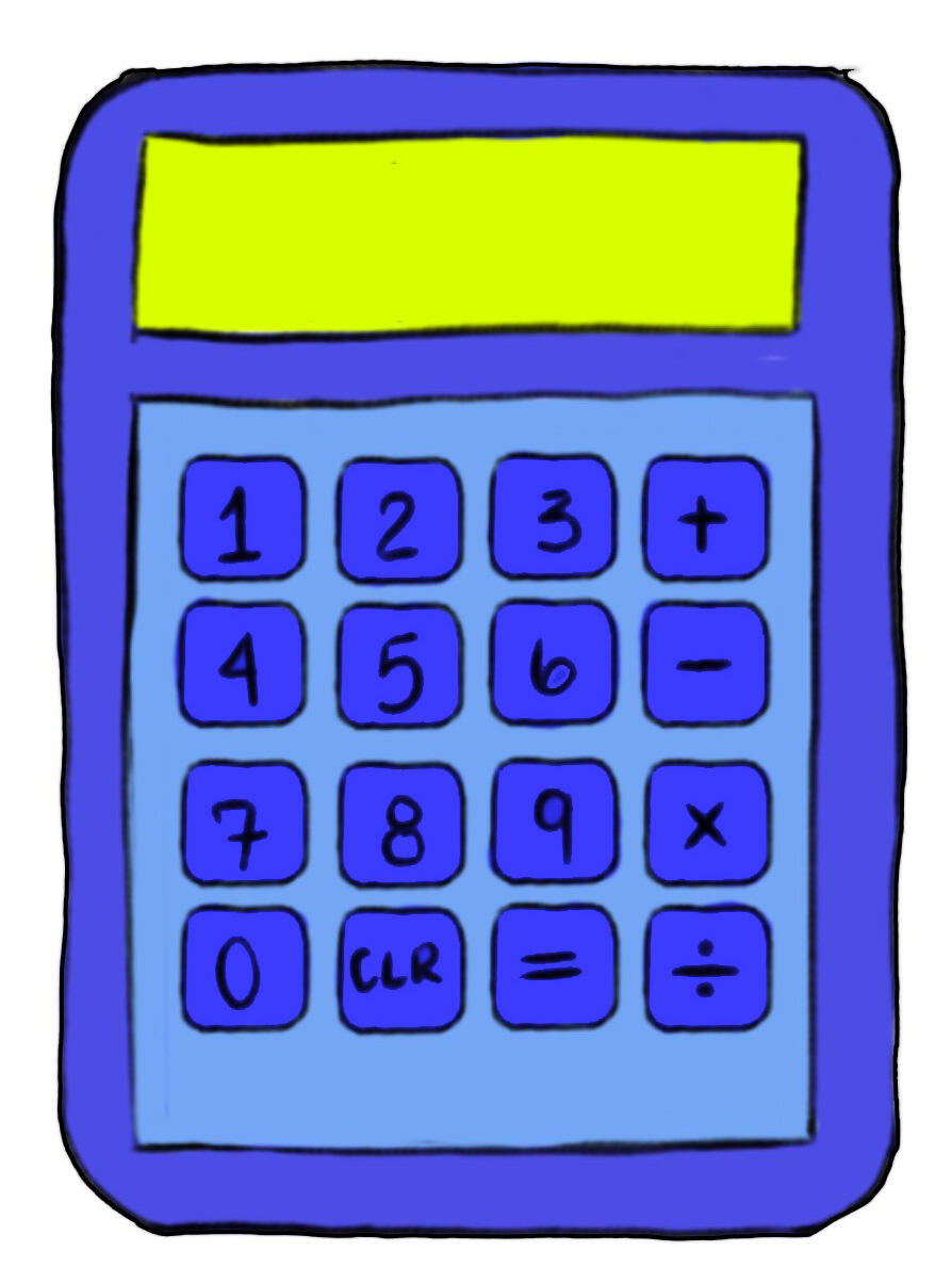  ilustración de una calculadora 