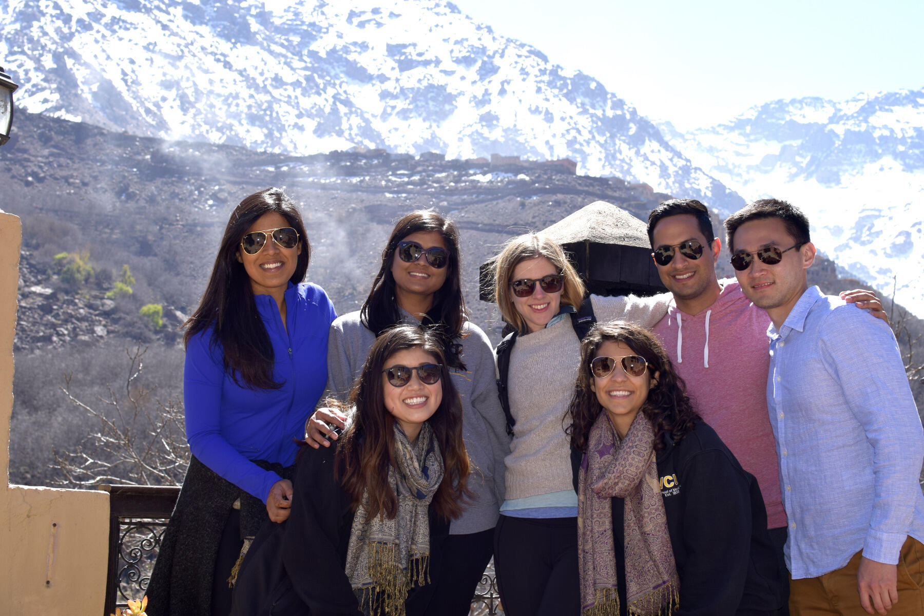 The students on the Cordoba rotation on a trip into the High Atlas Mountains, where they visited some Berber villages.
