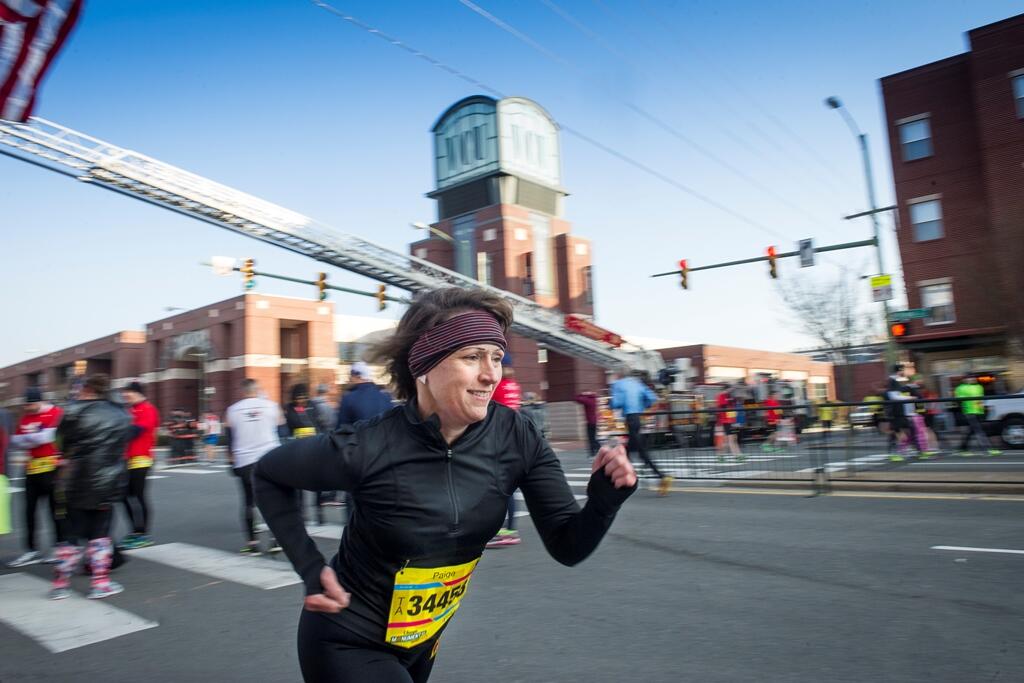 Buoyed by her work in the VCU Run Lab, Paige Fitzgerald ran in the Monument Avenue 10K in Richmond on March 21. 