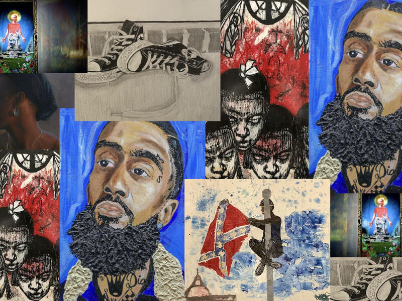 The annual Black Lives Matter RVA Art Show features works from dozens of artists, among them several with VCU connections. (Photos courtesy of Black Lives Matter RVA Art Show)