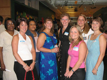 Nursing Expertise. Doris Cousins (from left), PICU secretary, Robin Martin, R.N., Grace Thornton, R.N., Donna Chisholm, R.N., Charlotte Adams, R.N., Melissa Fortin, R.N., Chantelle Wyglendowski, R.N., and Karen Norris, R.N. are among the caregivers whose dedication was highlighted during the PICU 25th celebration.