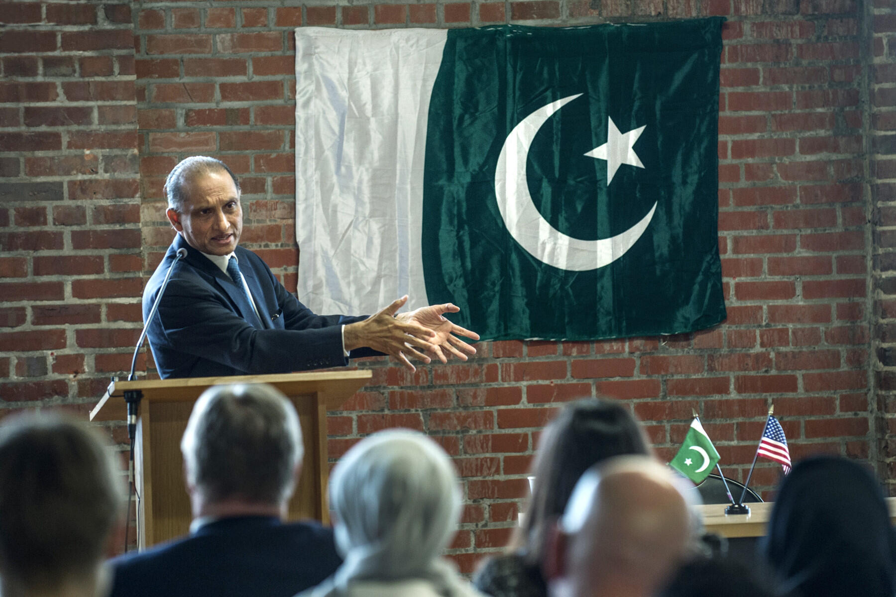Chaudhry argued against a military solution to stabilize Afghanistan, saying instead that a comprehensive political solution is needed. Photo by Kevin Morley/University Marketing.