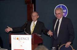 Dr. Eugene Trani, president of VCU and Jonathan Ward, president and executive producer, Ward Television Corp.