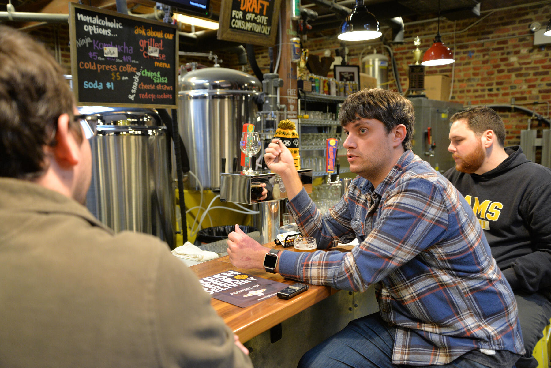 Flight co-founders Matthew Teachey and James Frederick interviewed customers in February at Triple Flight Brewing about craft beer delivery in order to better understand the needs of their target market.