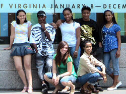 “The Crew” and creator of the show Nyya Sistrun pose during a photoshoot. Photo courtesy Tim Thompson