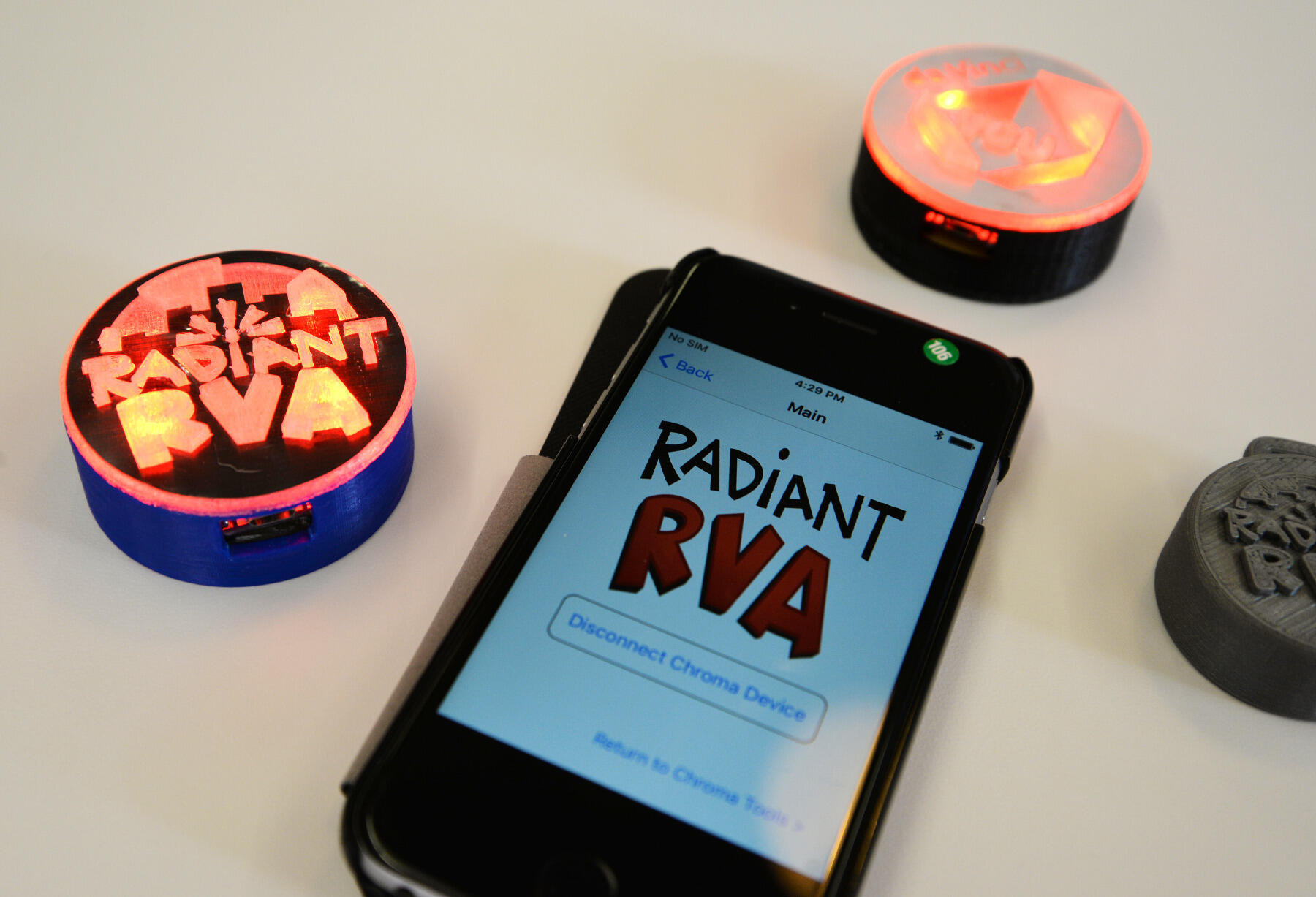 Radiant RVA aims to teach users how to write code on smart phones to make parts of its learning system light up, make sounces and more.
