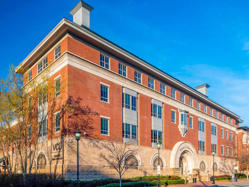 A photo of the outside of a building. 