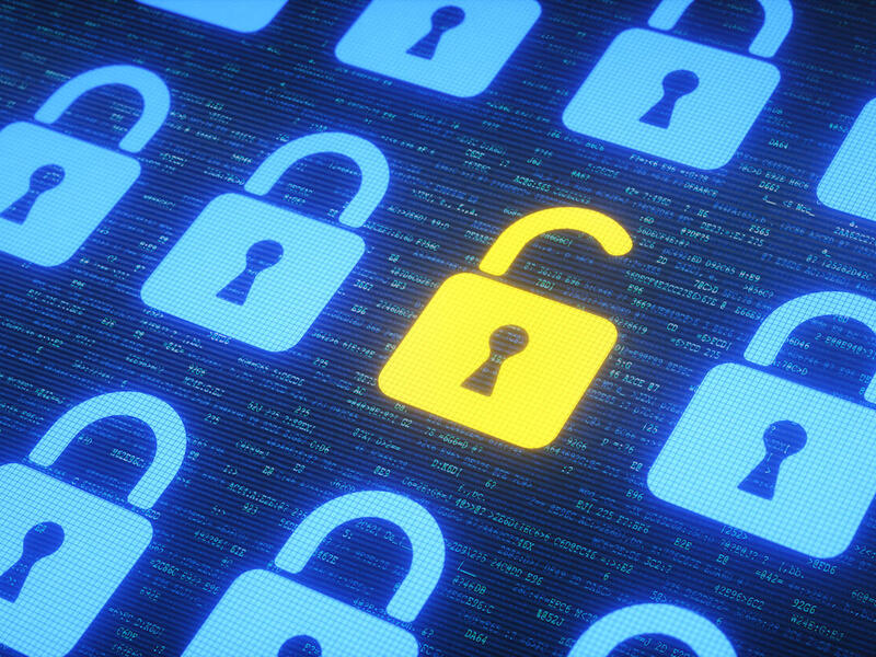 A drawing of digital locks.