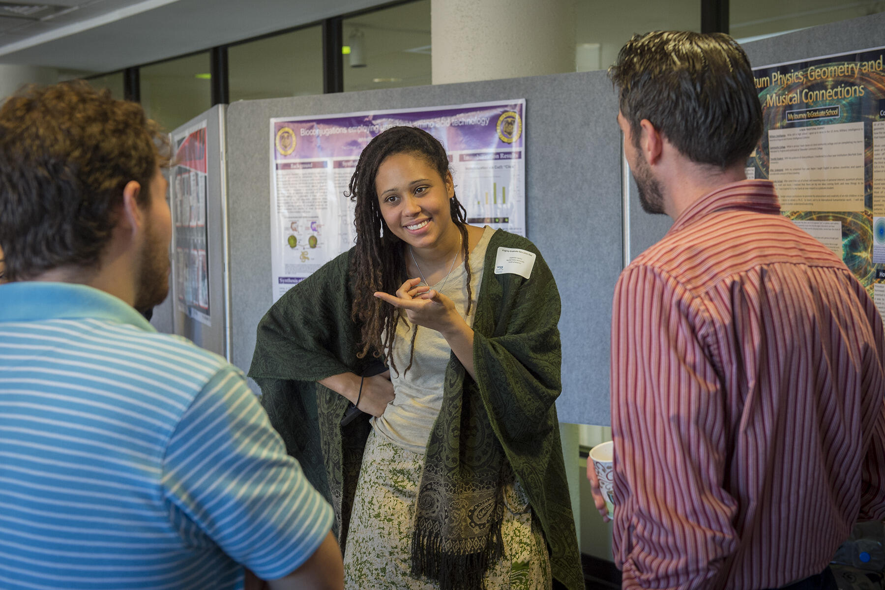 Poster presentations were held during Commonwealth Graduate Education Day.