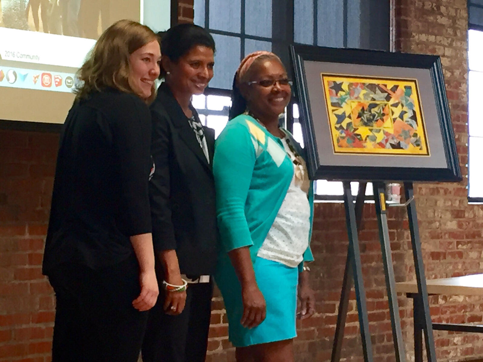 Wellness Engagement Petersburg received the “Currents of Change” award for overall excellence. Rachel Beck-Berman, Maghboeba Mosavel, Ph.D., and Juanita Epps, Ph.D., received a framed limited-edition print of a watercolor by W. Baxter Perkinson, D.D.S.