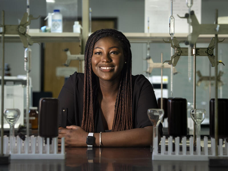 Danielle Ansong, a first-generation Ghanaian American, chose to attend VCU because of its diversity and the sterling reputation of its School of Medicine. (Kevin Morley, Enterprise Marketing and Communications)