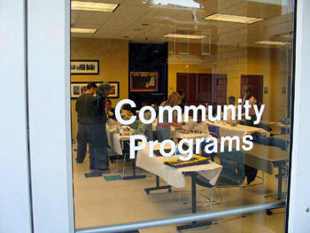 A peak inside as students create and discuss art while developing their critical thinking skills during the Carver-VCU After-School Arts Program fall 2006 session at the Carver Community Center, 1103 W. Marshall St., Richmond. Photo by: Nancy Lampert, Ed. D., assistant professor, department of art education.