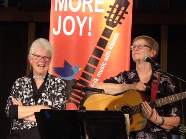Harrell and Benson are retired and perform music together as a folk duo called More Joy. (Courtesy photo)