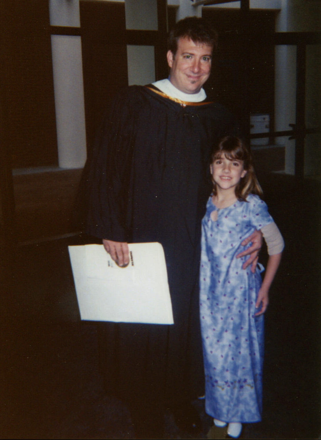 Chris Saladino, a political science instructor at VCU, with his daughter Lucy.