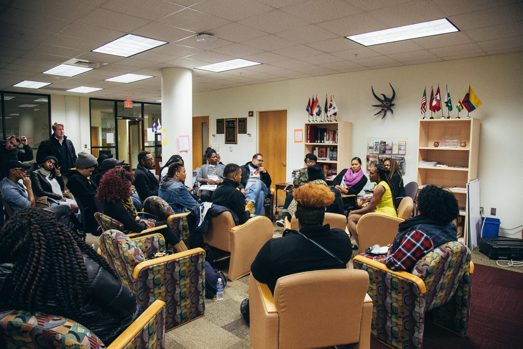 Students and other members of the VCU community participate in a discussion with activist Bree Newsome at a 2016 MLK Week event.
<br>File photo