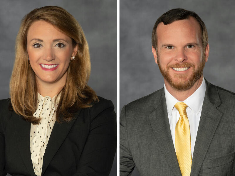 Karah Gunther, left, and Matt Conrad.