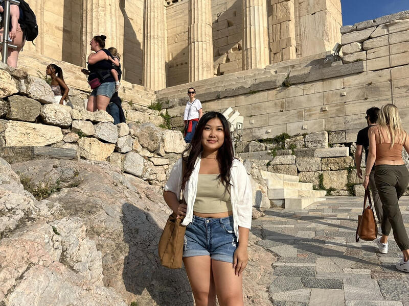 Gina Chan took a course this summer at the American College of Greece, which was founded in 1875 and is the oldest American-accredited college in Europe. (Contributed photo)