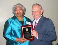 Joyce Pearson, VCU Health System Family Care Services and VCU President Eugene P. Trani.