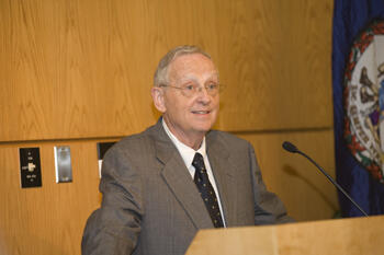 President Eugene P. Trani, Ph.D., delivered his final Convocation address