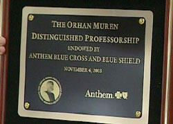 An image of the plaque that was presented during the ceremony.