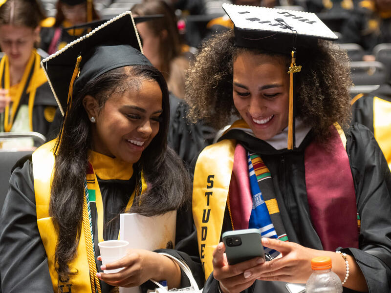 VCU’s May commencement ceremony, which was held at the Greater Richmond Convention Center, honored the university’s approximately 4,700  new graduates. (Kevin Morley, Enterprise Marketing and Communications)