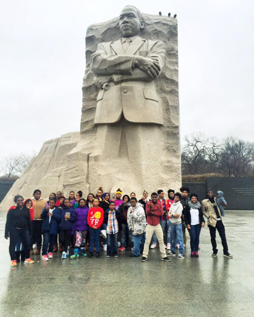 Young Business Builders on a black history field trip in February. YBB kids from Richmond were introduced to YBB kids from D.C. who put on a black history tribute show.