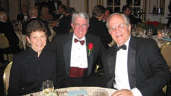 (From L to R) Linda Costanzo, Ph.D., Edward Harris, M.D., AOA executive secretary who presented the 2004 Robert J. Glaser Distinguished Teaching Award, and Heber H. Newsome, Jr., M.D., dean of VCU's School of Medicine. Costanzo is one of only four medical school faculty members in the country to receive the award.