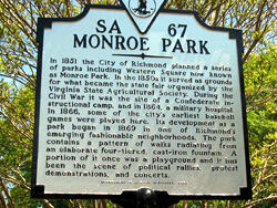 Monroe Park Historical Marker

Photo by Michael Ford, University News Services
