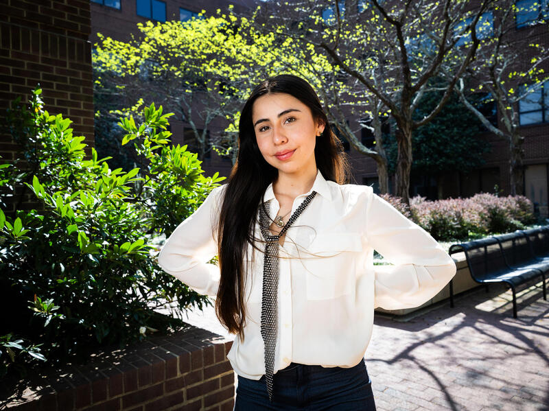 A photo of a woman from the waist up