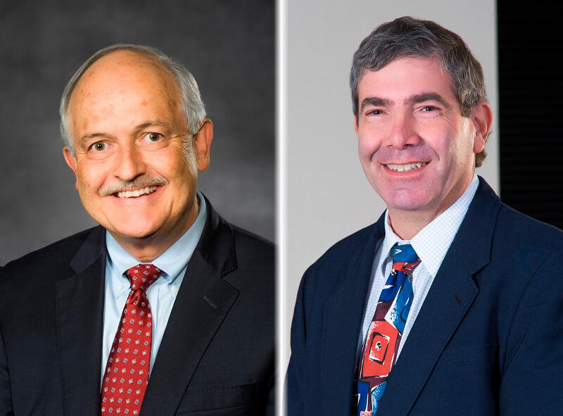 Gordon D. Ginder, M.D., at left, and Steven Woolf, M.D., at right.