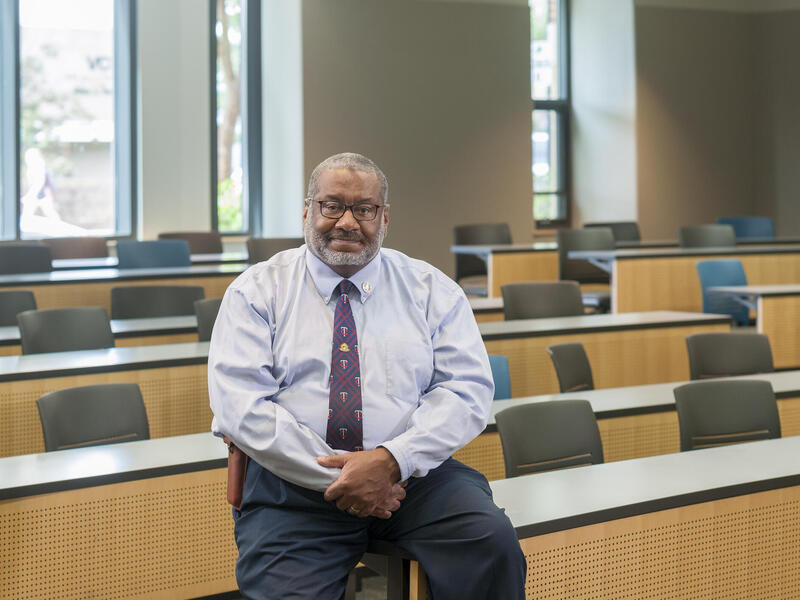 Clarence Thomas taught college for 42 years; 30 at VCU. He will retire at the end of the spring semester. (Tom Kojcsich, University Marketing)