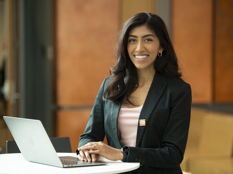 Tara Ram Mohan majored in computer science, operations research, and mathematical sciences at VCU. (Tom Kojcsich, Enterprise Marketing and Communications)