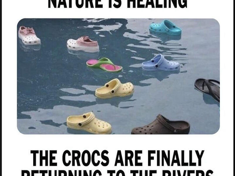 A screenshot of a "nature is healing" meme shared on social media.