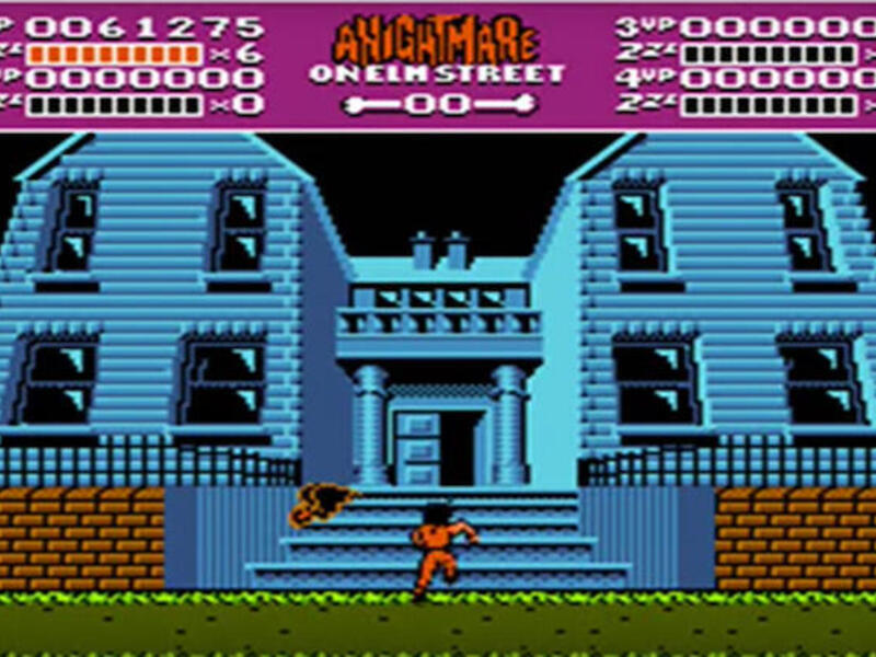 A screenshot of the Nintendo Entertainment System game \"A Nightmare on Elm Street.\"