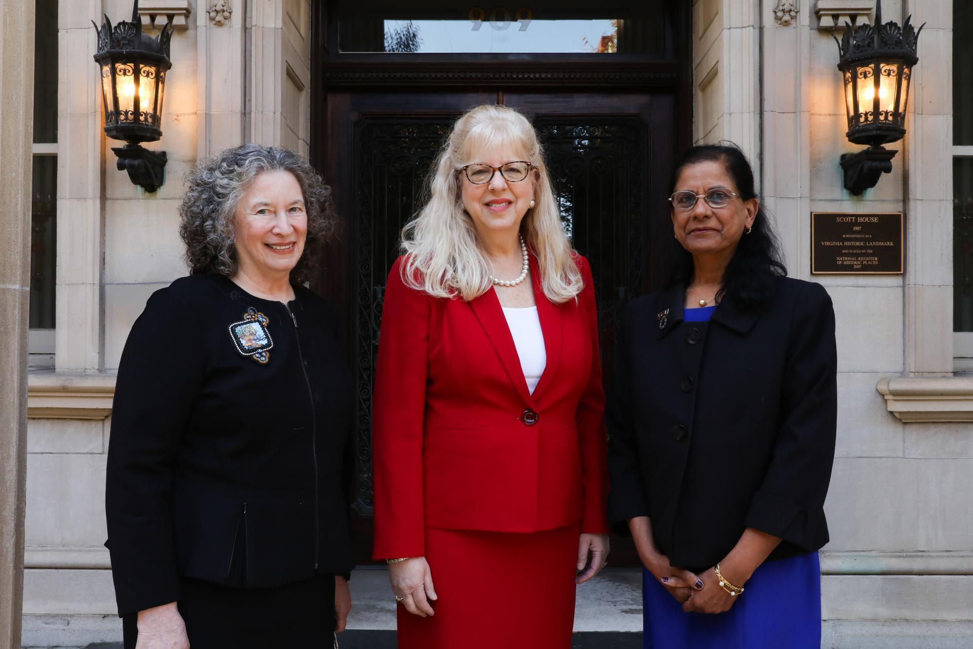 A photo of three women.