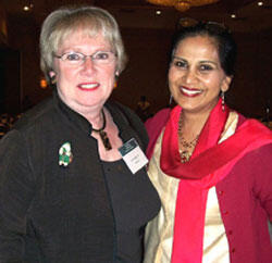 Cynthia Heldberg, Ph.D., associate dean for admissions in the VCU School of Medicine and Bela Sood, M.D., president of VCU Women in Science, Dentistry and Medicine Faculty Organization. 

Photo courtesy of Wendy Klein, M.D.