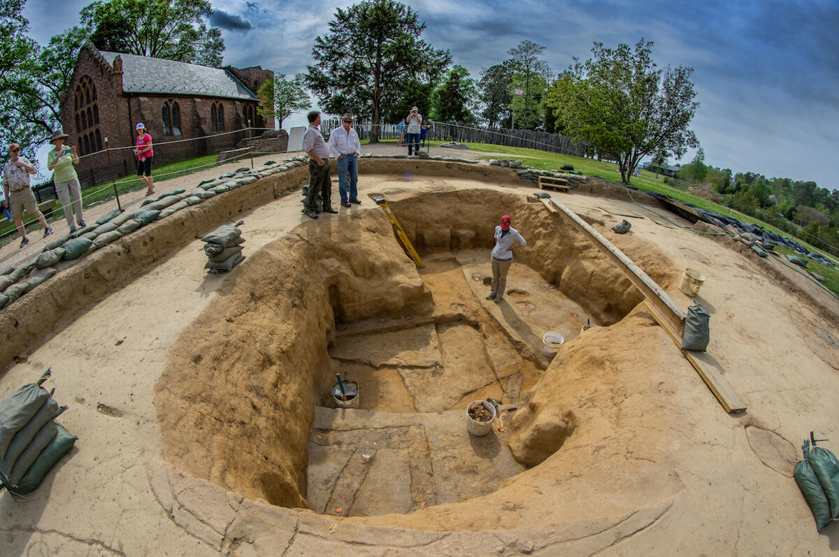 An excavation site at Jamestown.