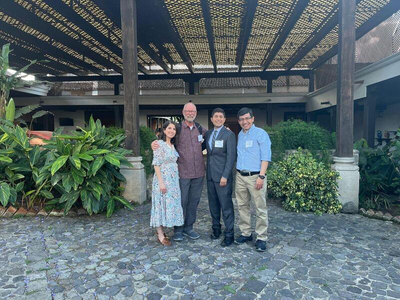 McKenna Brown (second from left), shown on a recent visit to Guatemala, served as the founding director of VCU’s School of World Studies in the College of Humanities and Sciences. He retires this year after 28 years on VCU’s faculty. (Courtesy McKenna Brown)