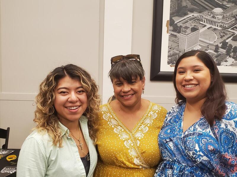 Emely Mendez-Ralda, Anita Nadal and Jacqueline Romero at ¡Virginia Fiesta! at the Science Museum of Virginia. (Contributed photo)