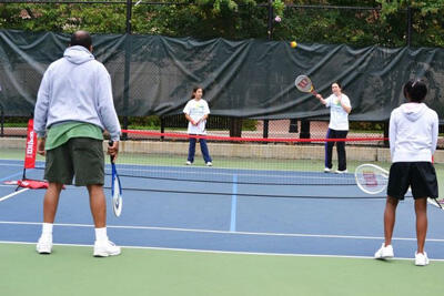 The first “Lobs & Lessons Family Open” on Saturday, Sept 17, attracted 68 players. Photos by Lindsey Simpkins of L&S Photography in Waynesboro, VA.