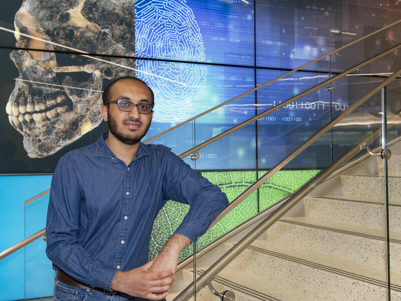 Rohan Rathi is a rising senior in the VCU Honors College who is majoring in bioinformatics in VCU Life Sciences. (Tom Kojcsich, Enterprise Marketing and Communications)