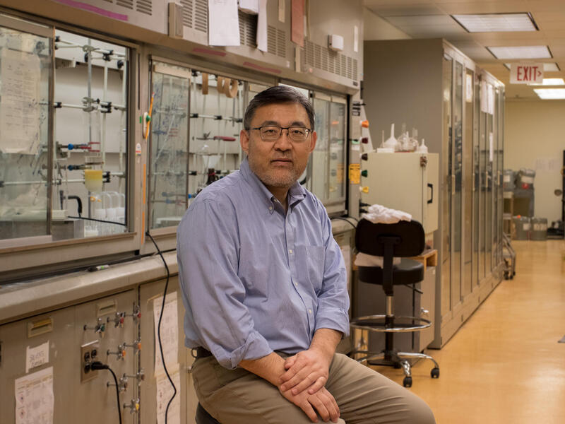 Shijun Zhang, Ph.D., a professor in the School of Pharmacy, is pioneering drug discovery research focused on an essential component of the immune system. (Christopher Kendall)