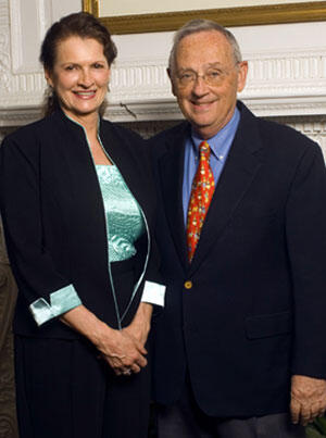 Retiring Virginia Commonwealth University Police Capt. Tina Buck with President Eugene P. Trani, who thanked her for a long career of dedicated service to the VCU community.

Photo by Allen Jones/ VCU Creative Services 
