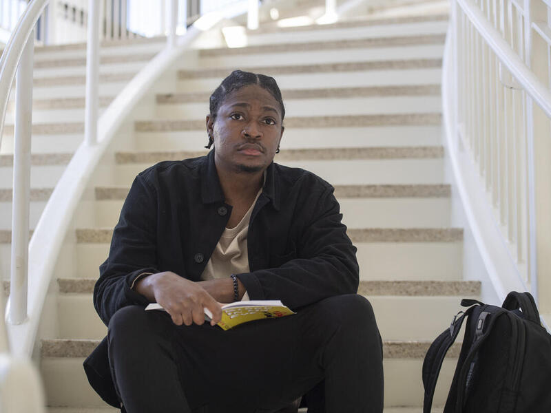 Micah White has participated in The Warmth, a reading and writing intensive named for “The Warmth of Other Suns” by Isabel Wilkerson, every summer since he transferred into VCU. (Tom Kojcsich, Enterprise Marketing and Communications)