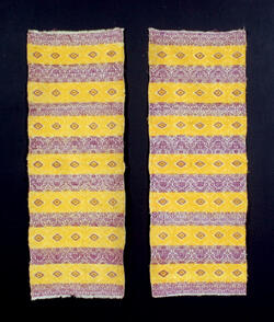 San Pedro Sacatepequez, San Marcos; Huipil panels; Artist unknown; c. 1920; Cotton, silk; Gift of Mr. & Mrs. William G. Bowdler; Image courtesy of the permanent collection of VCUarts Anderson Gallery